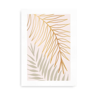 Golden Palm Leaves #3 - plakat med blade