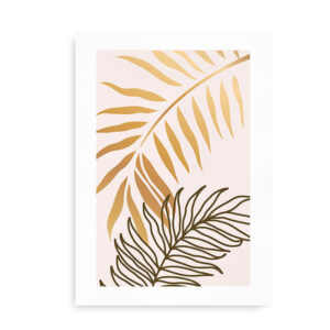 Golden Palm Leaves #4 - plakat med blade