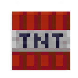 Kvadratisk plakat med TNT blok fra Minecraft