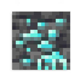 Minecraft Diamond Ore - Square poster