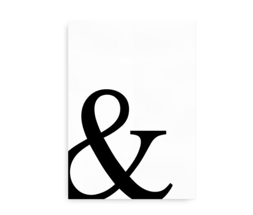 Ampersand - simpel plakat med ampersand