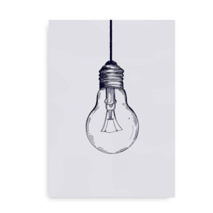 Light Bulb - plakat med lyspære