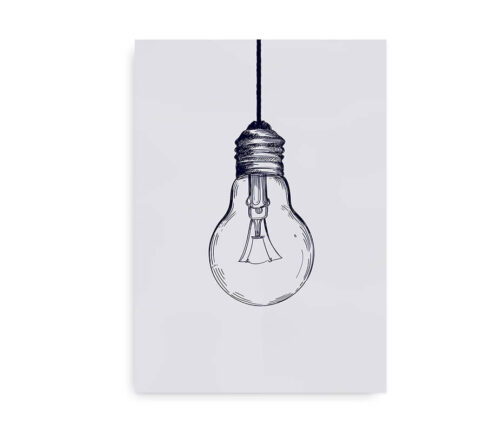 Light Bulb - plakat med lyspære