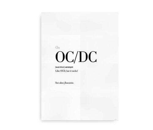OC/DC definition quote poster