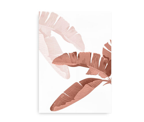 Terracotta Banana Leaves - kunstplakat