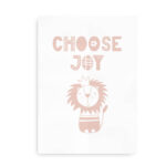 Choose Joy - plakat til børneværelset rosa