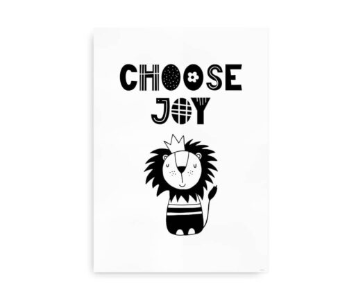 Choose Joy - plakat til børneværelset sort