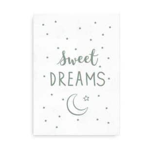 Sweet Dreams - børneplakat - Oliven