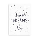 Sweet Dreams - børneplakat - midnatblå