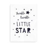 Twinkle Twinkle Little Star - børneplakat - midnatblå