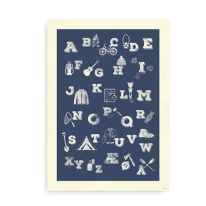 Spejder alfabet ABC plakat