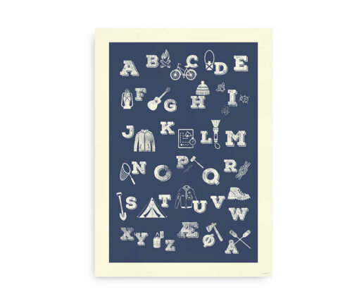 Spejder alfabet ABC plakat