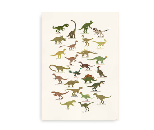 Dinosaur Land - Plakat med dinosaurer