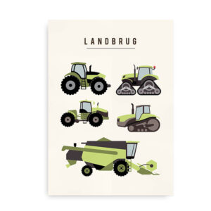 Plakat med landbrugsmaskiner