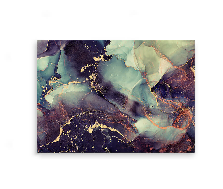 Marble in Fire & Jade - Plakat med marmor look