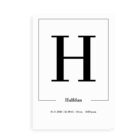 Fødselsplakat med bogstav - H
