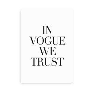 In Vogue We Trust - Plakat