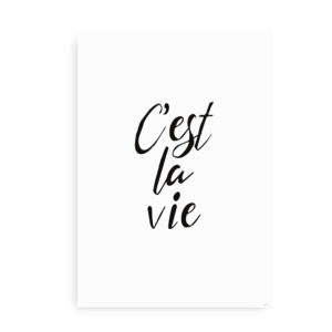 C'est la vie - Citatplakat til hjemmet