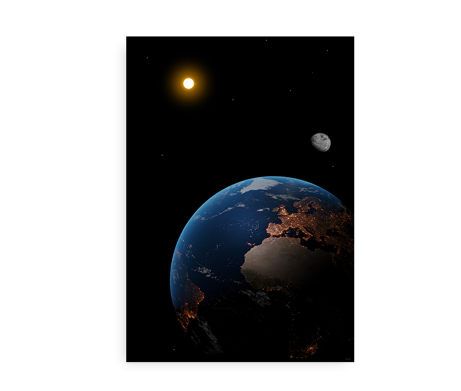 Earth View - Plakat med Jordens et fra rummet