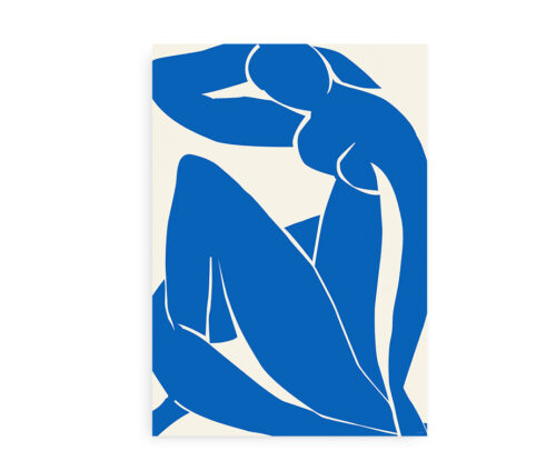 Nu bleu II - Matisse inspireret plakat