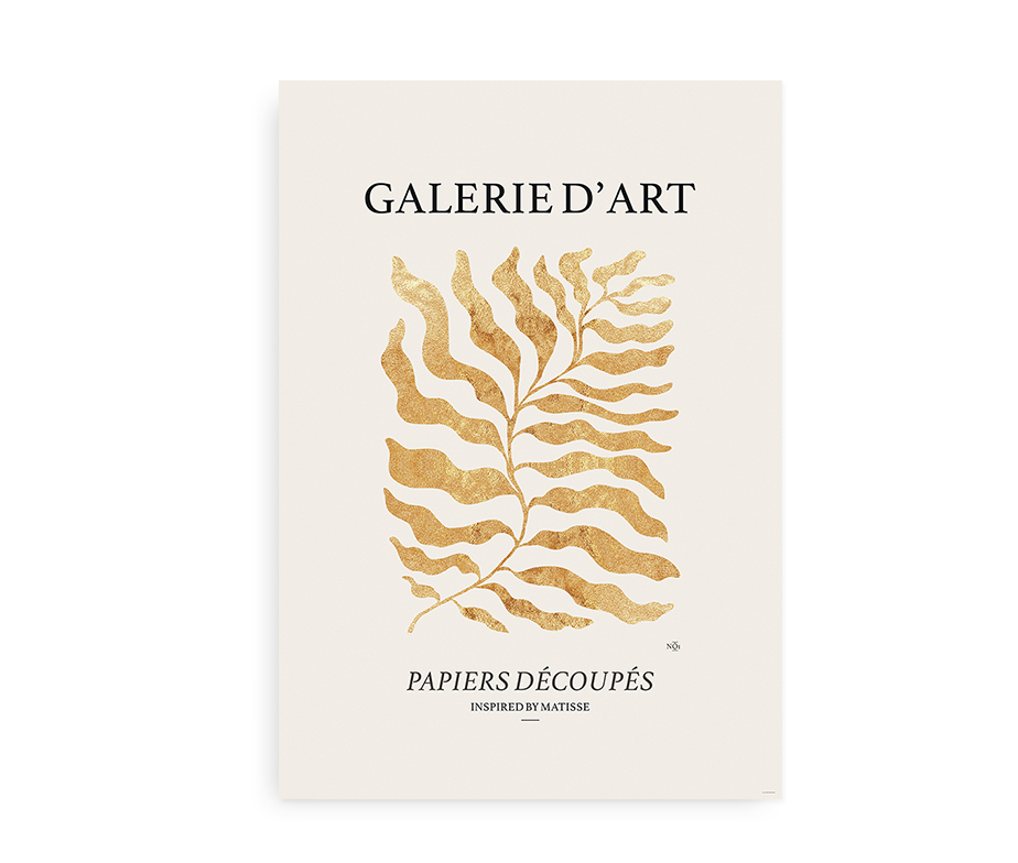 Papiers Decoupes No1 - Plakat med guld look