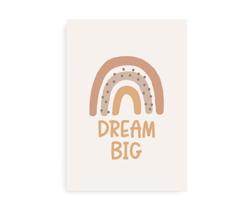 Dream Big - Plakat til børneværelset