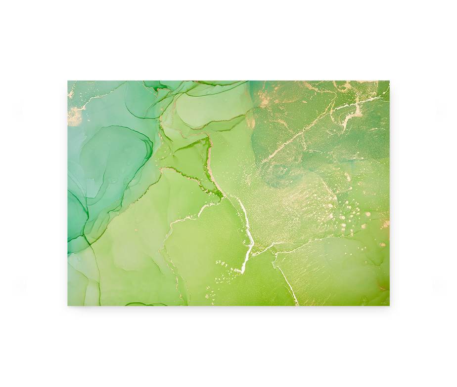 Dreaming Green Marble - Maleri med marmor look