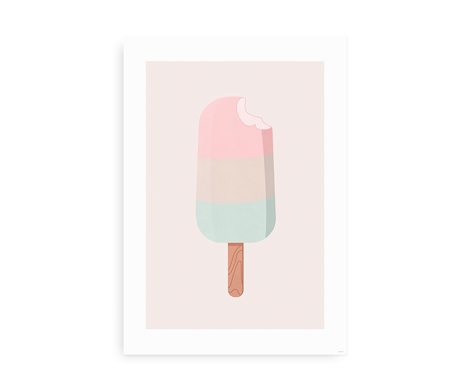 Tricolore Ice Cream - Plakat med is