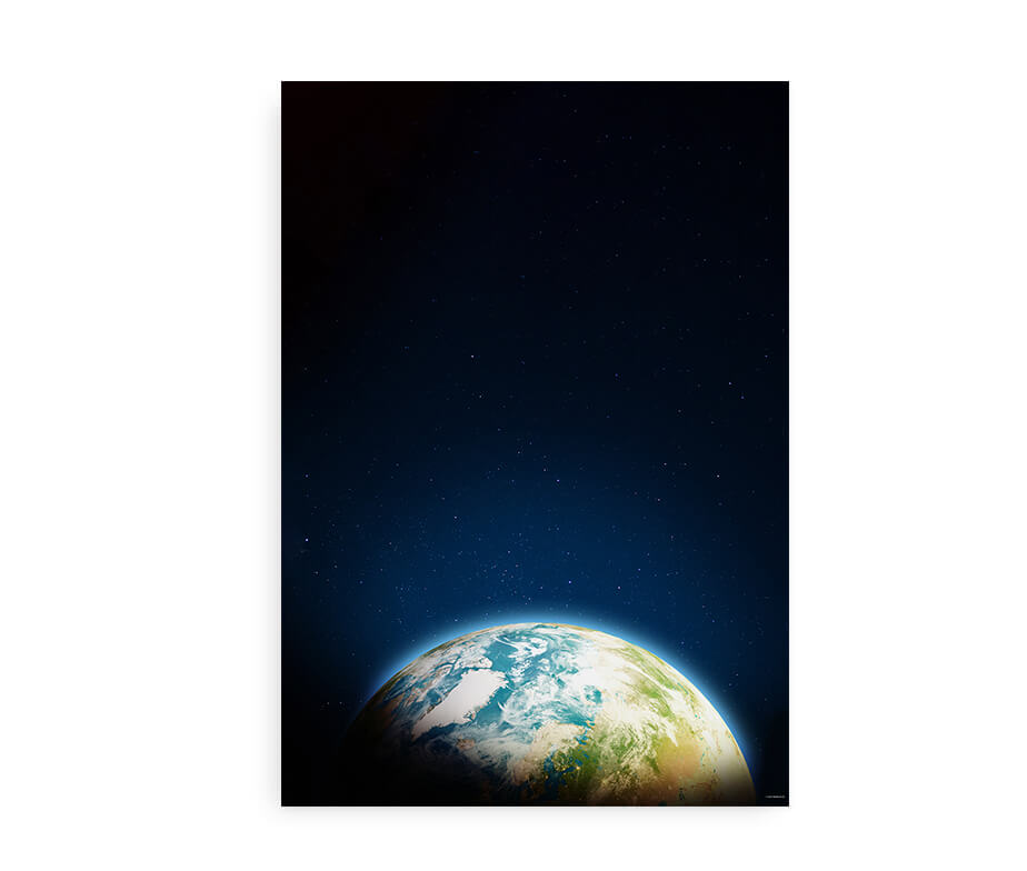 Beautiful View - Plakat med Jorden set fra rummet
