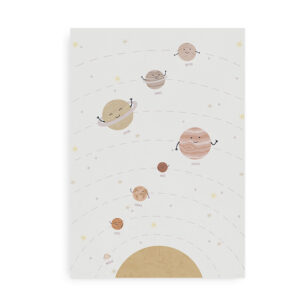 Space Poster - Plakat til børn med solsystemet