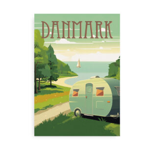 Danmark på camping - Danmarksplakat