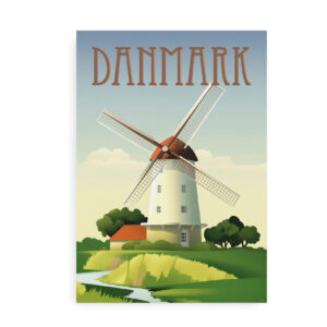 Danmarks møller - nostalgisk plakat