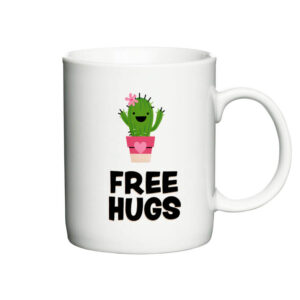 Free Hugs - Krus med kaktus