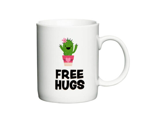 Free Hugs - Krus med kaktus