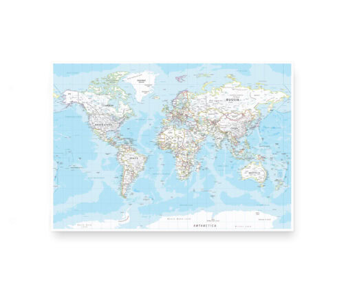 World Map - Verdenskort med engelske navne