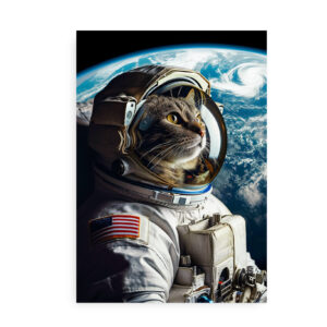 Cat in Space - Poster med astronaut kat