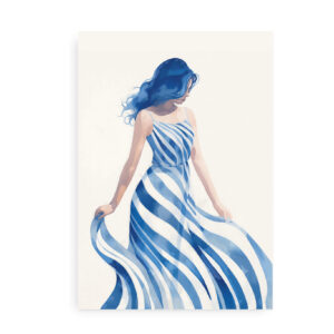 Lady in Blue - Kunstnerisk plakat