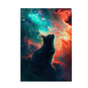 Space Cat - Plakat med kat