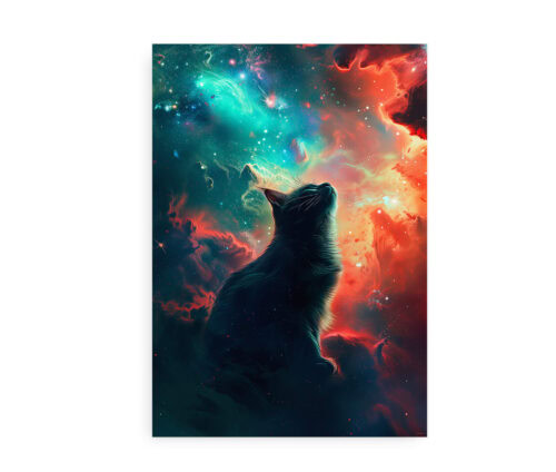 Space Cat - Plakat med kat