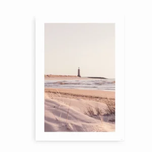 Fyrtårn ved kysten – Naturplakat