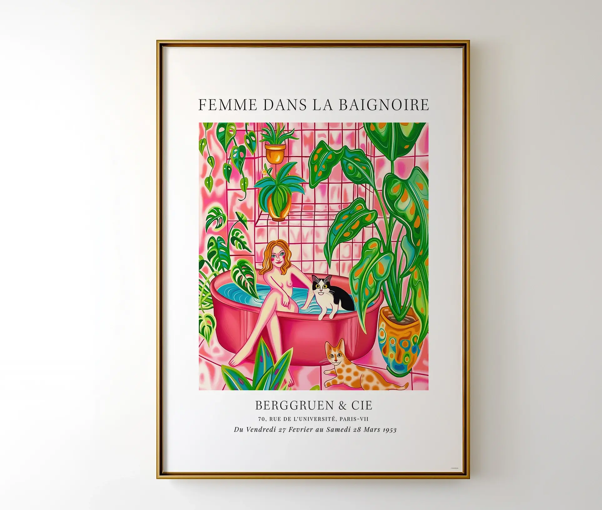 Femme dans la Baignoire plakat indrammet