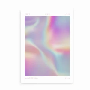 Plakat med abstrakt farvespil i pastelfarver fra Aura Collection No. 1