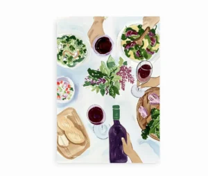 Dinner With Friends plakat med bordscene og vin