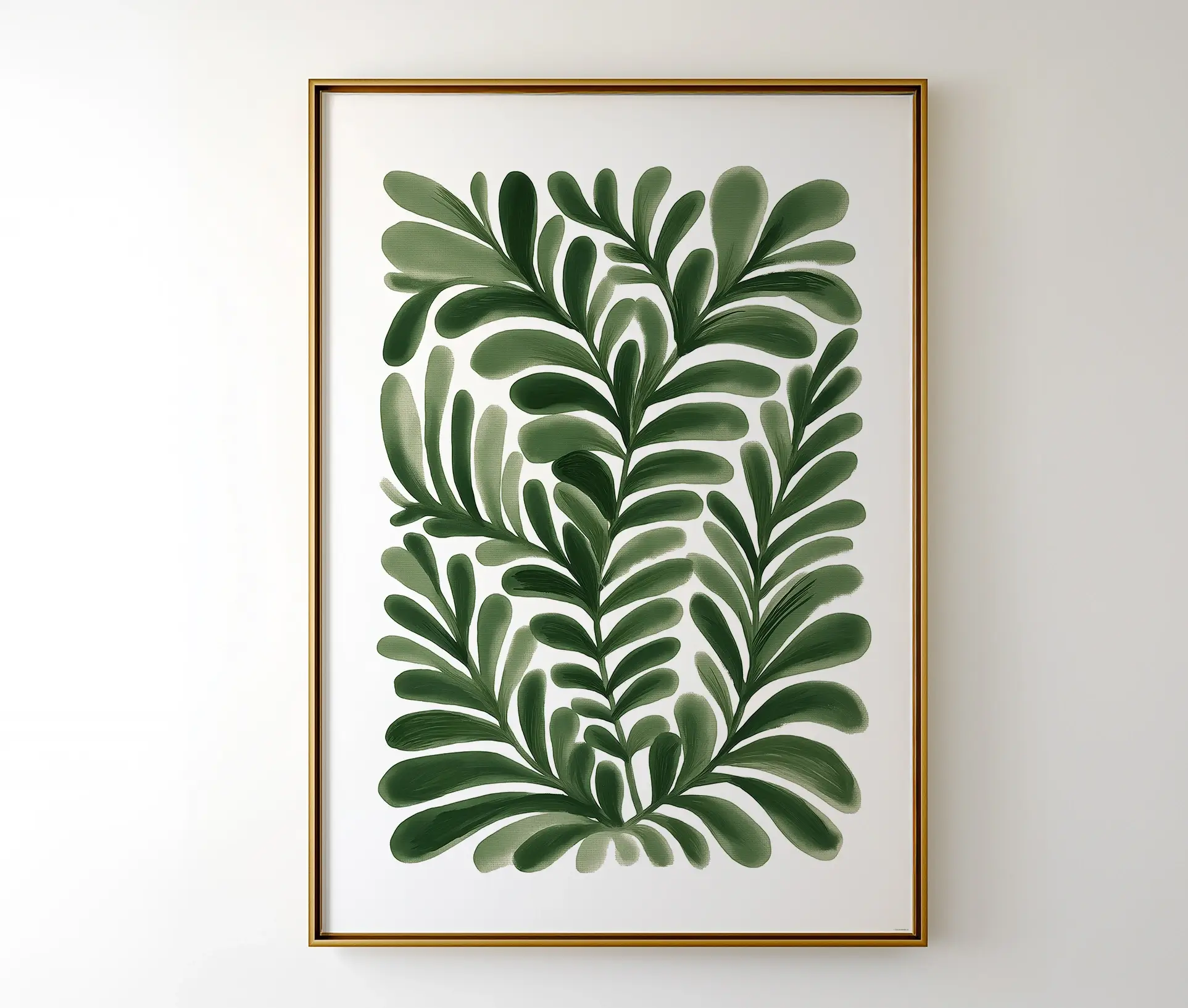 Green Vines II plakat indrammet på væg