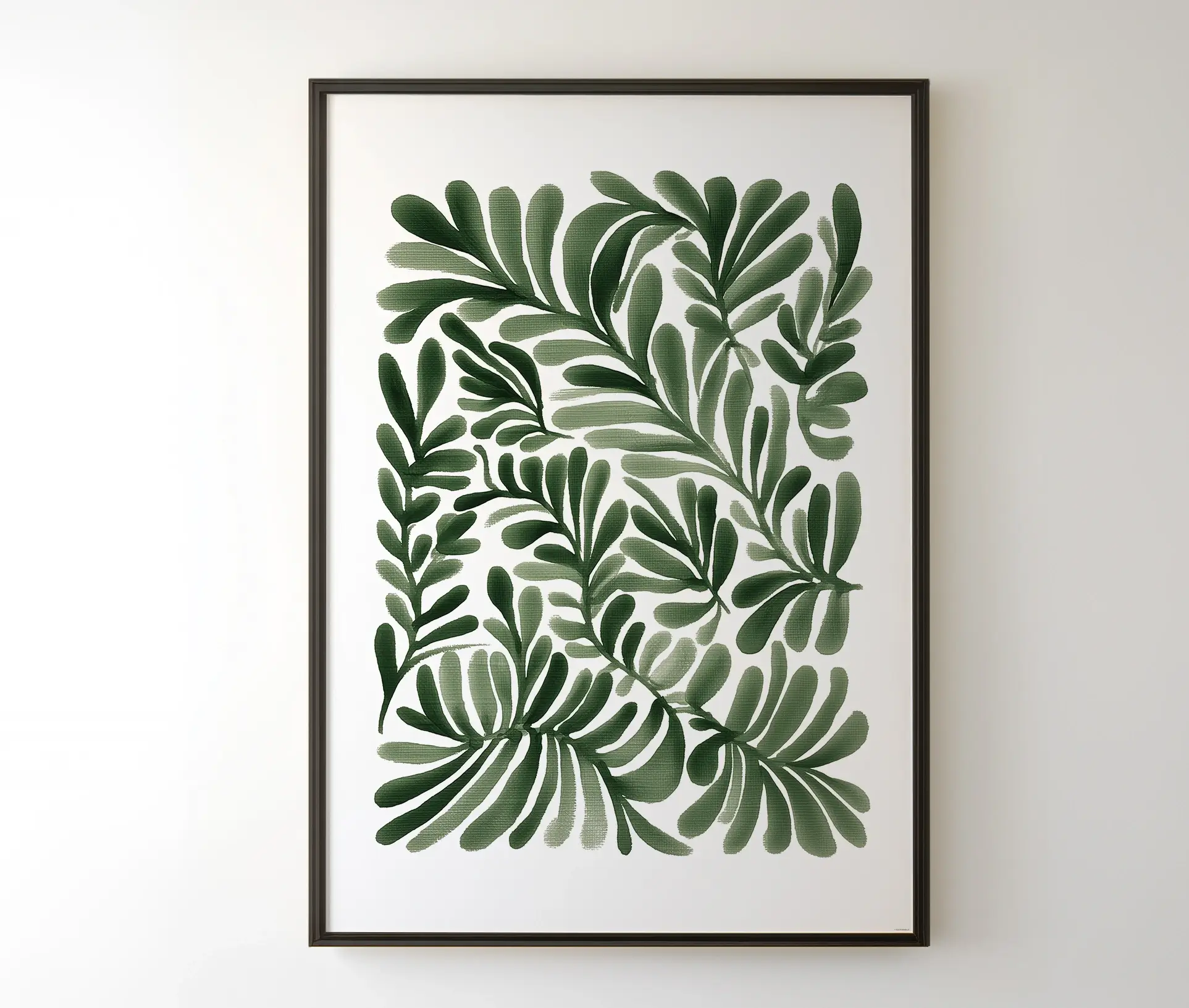 Green Vines plakat indrammet på væg