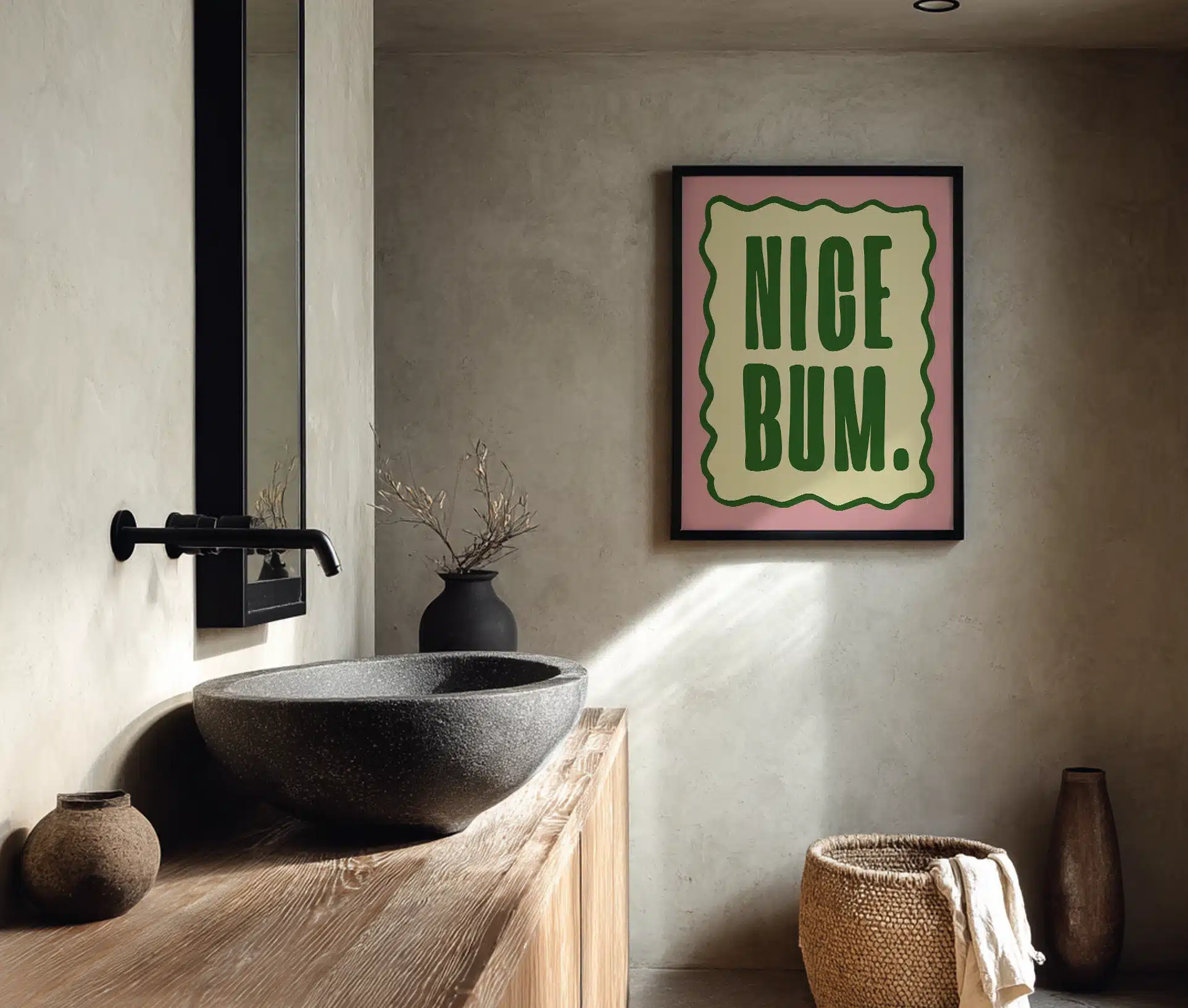 Nice Bum – plakat til badeværelset