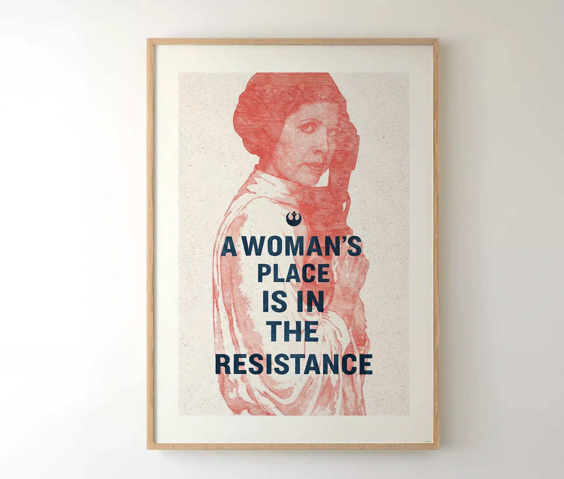A Woman’s Place is in the Resistance plakat med feministisk design