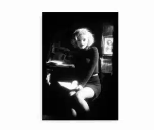 Marilyn Monroe sort-hvid plakat portræt