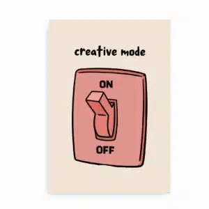 Creative Mode on plakat med kontakt illustration
