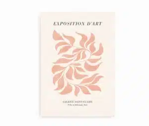 Exposition d Art plakat med botanisk kunstmotiv